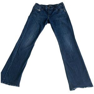 Silver Avery Slim Boot Cut Denim Casual Stretch Blue Pockets Women Jeans 32x33